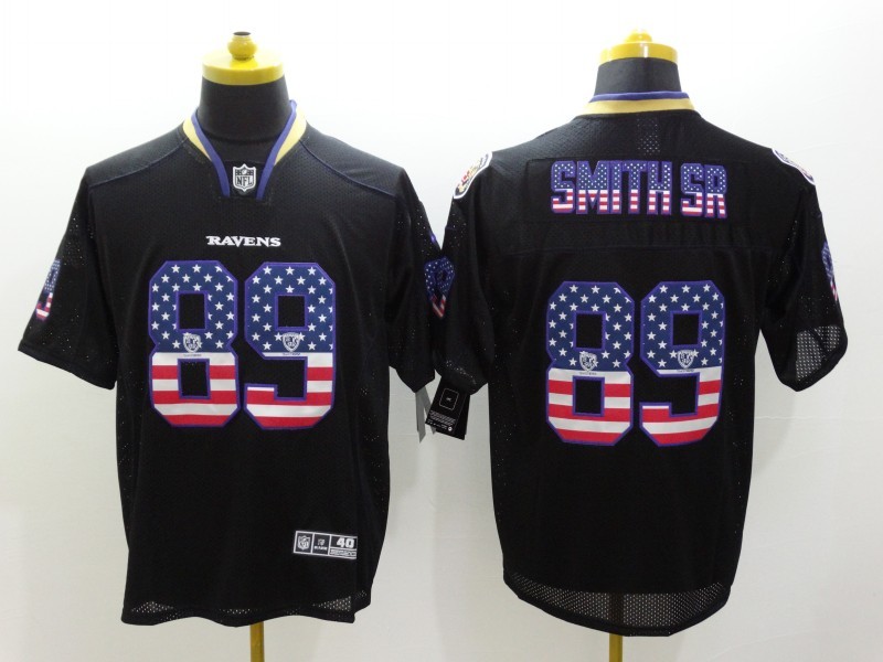 Men's Baltimore Ravens Steve Smith Sr #89 Black Jersey